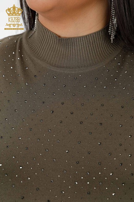 Women's Knitwear Sweater Stone Khaki - 16950 | KAZEE - Thumbnail