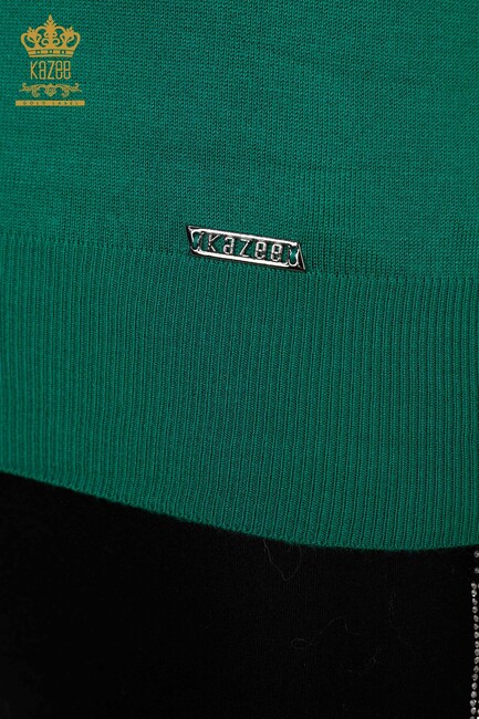 Women's Knitwear Sweater Zero Sleeve Green - 16922 | KAZEE - Thumbnail
