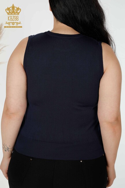 Women's Knitwear Wing Patterned Navy - 16921 | KAZEE - Thumbnail