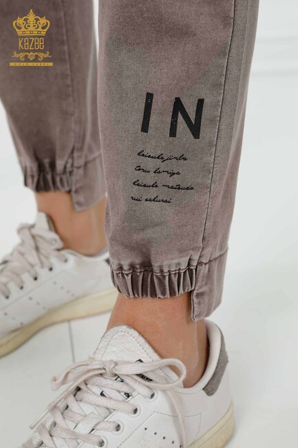 Women's Trousers Elastic Waist Mink - 3500 | KAZEE - Thumbnail