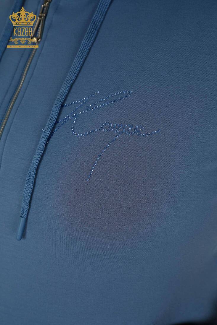 Women's Tracksuit Set Hooded Indigo - 20392 | KAZEE