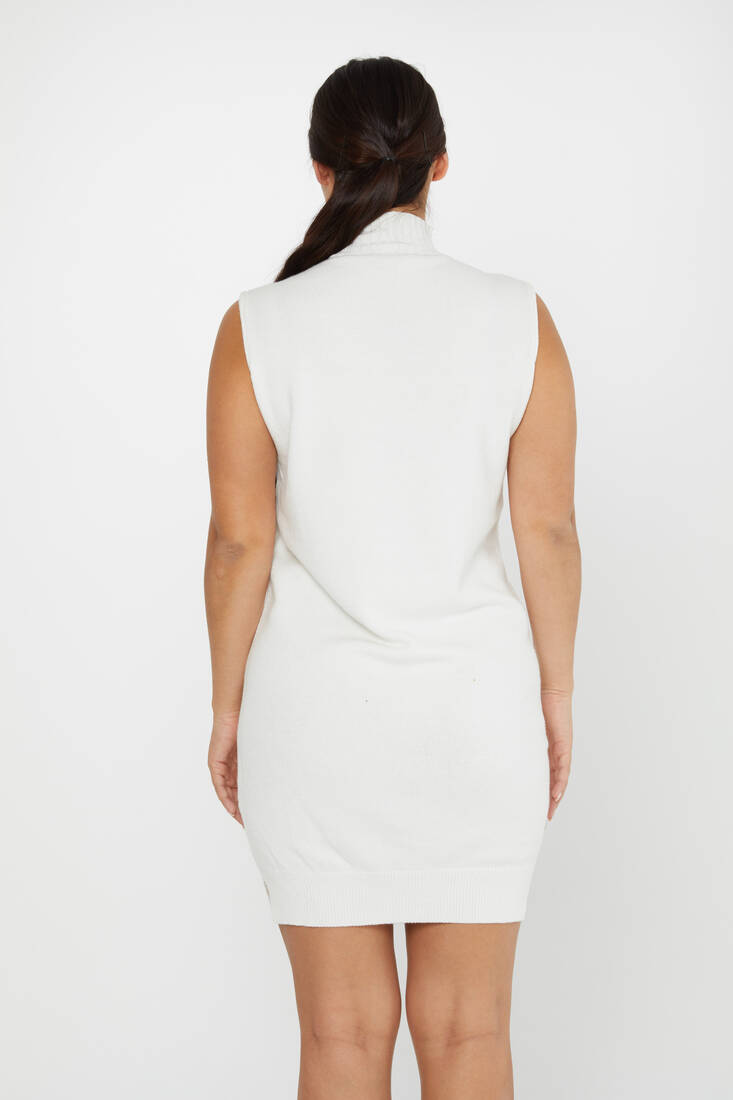 Women's Tunic Stand Collar Ecru - 30235 | KAZEE
