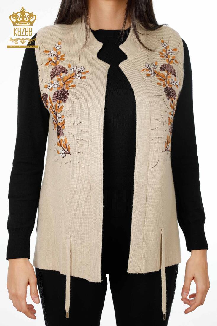 Women's Vest Beige - Women's Clothing from Turkey - 16814 | Kazee