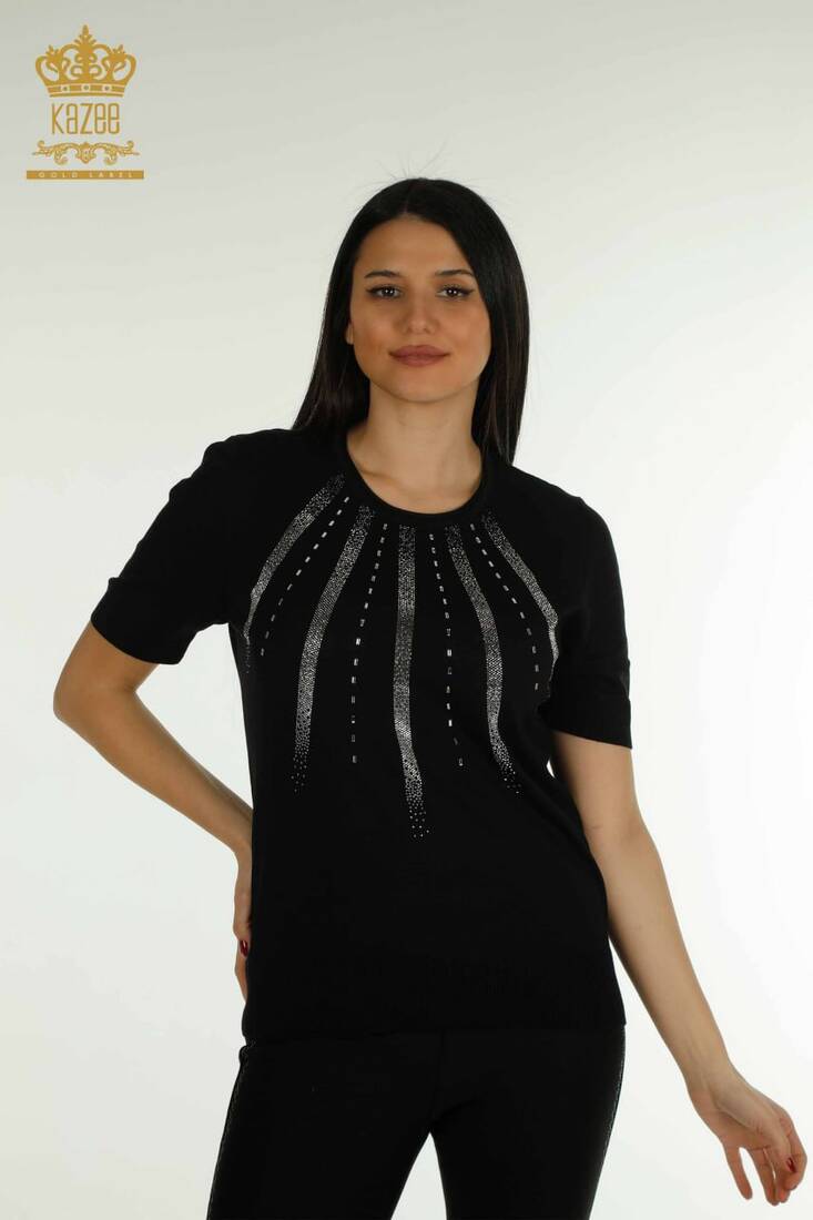 Women's Knitwear American Model Black - 30460 | KAZEE