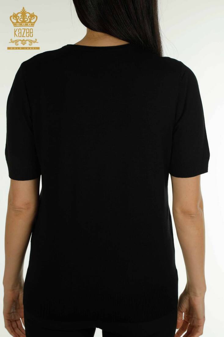 Women's Knitwear American Model Black - 30460 | KAZEE
