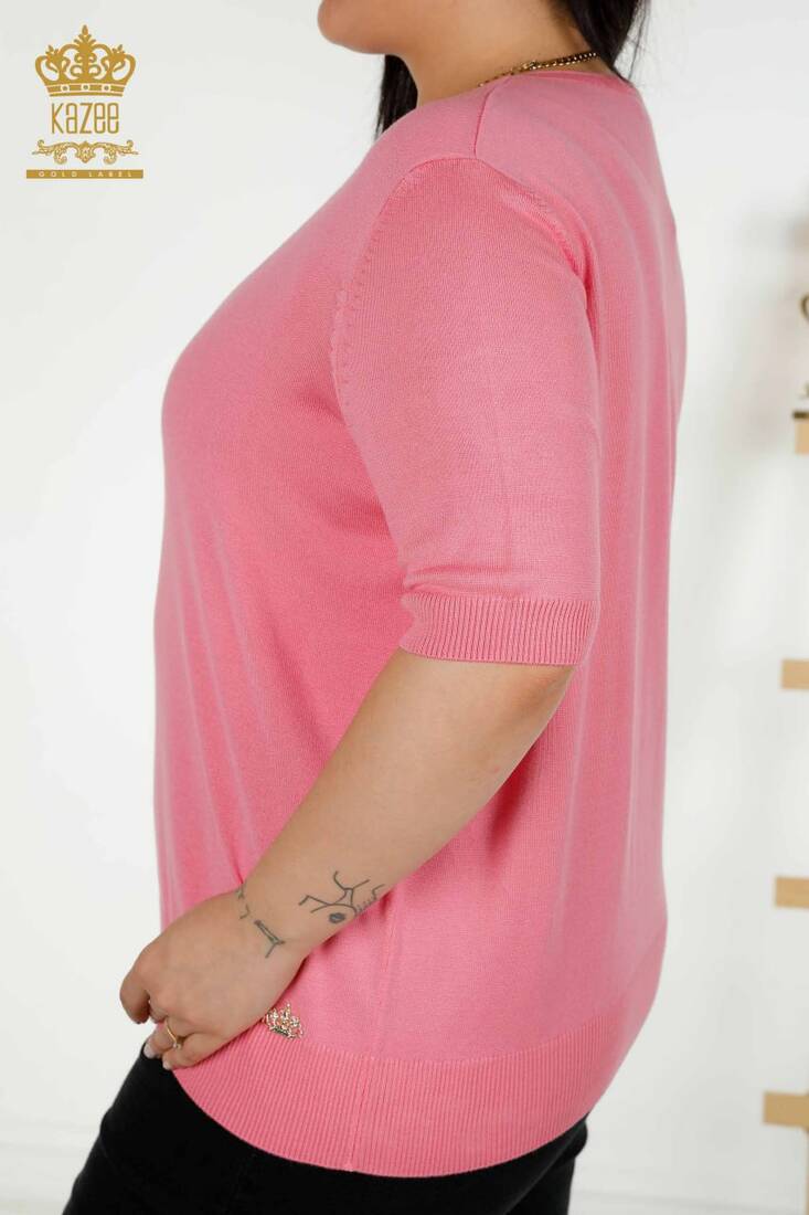 Women's Knitwear Basic Pink - 30443 | KAZEE