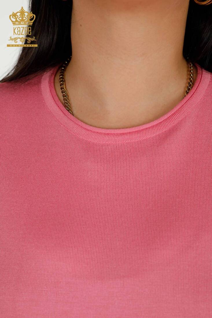 Women's Knitwear Basic Pink - 30443 | KAZEE