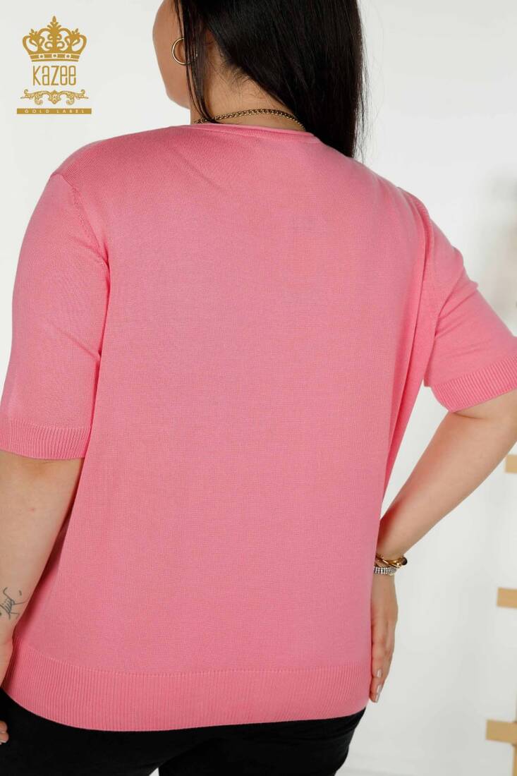 Women's Knitwear Basic Pink - 30443 | KAZEE