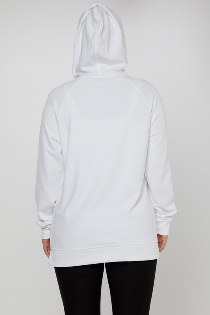 Women's Sweatshirt Hooded Ecru - 17824 | KAZEE - Thumbnail