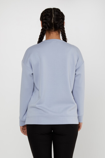 Women's Sweatshirt Patterned Blue - 17799 | KAZEE - Thumbnail