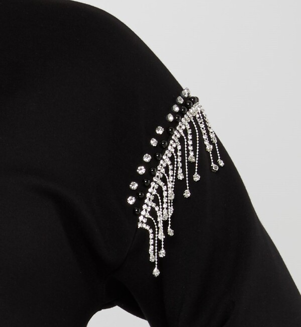 Women's Sweatshirt Stone Tassel Black - 17775 | KAZEE - Thumbnail