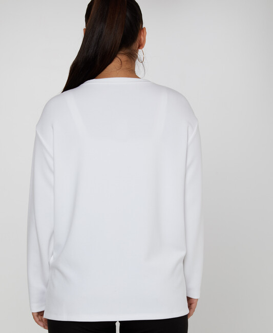 Women's Sweatshirt Stoned Ecru - 17770 | KAZEE - Thumbnail