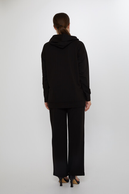 Women's Tracksuit Hooded Black - 17901 | KAZEE - Thumbnail
