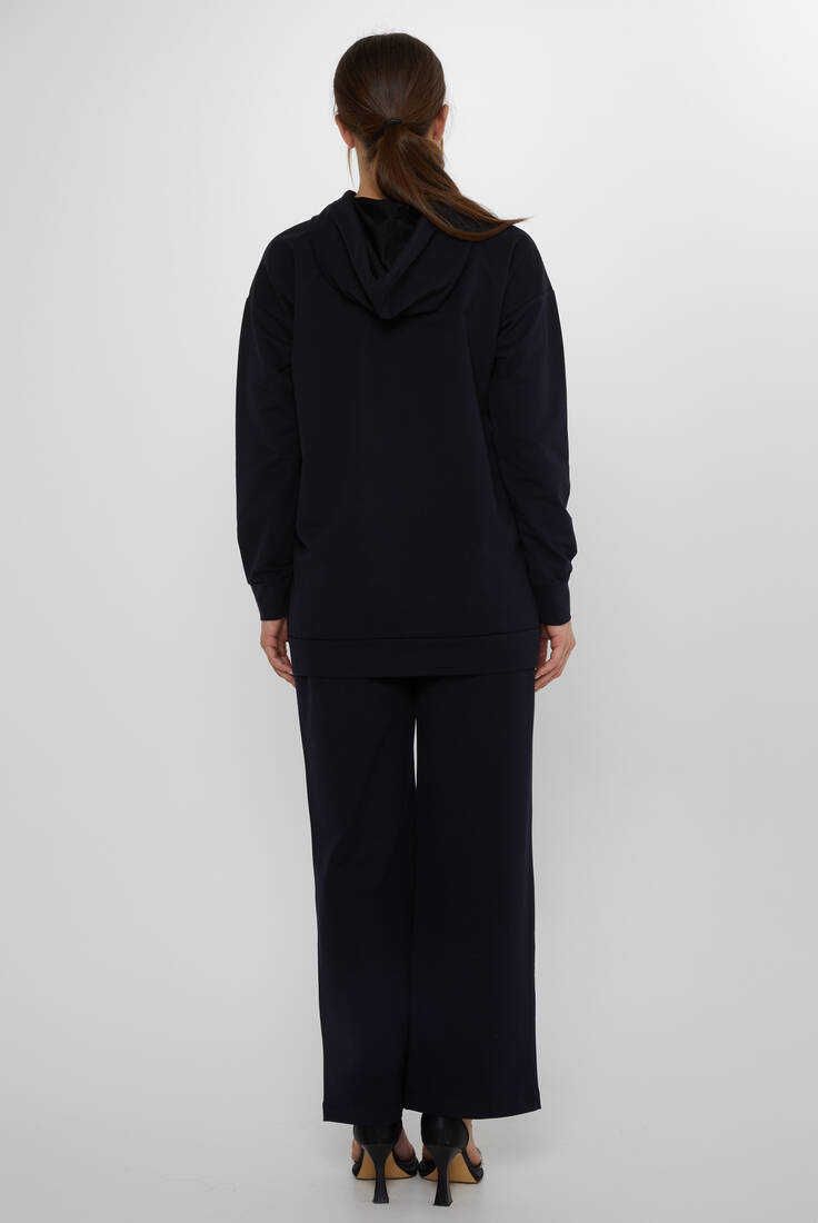 Women's Tracksuit Hooded Detail Navy Blue - 17900 | KAZEE