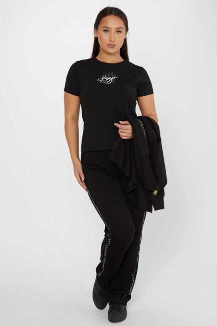 Women's Tracksuit Pocket Black - 17615 | KAZEE - Thumbnail