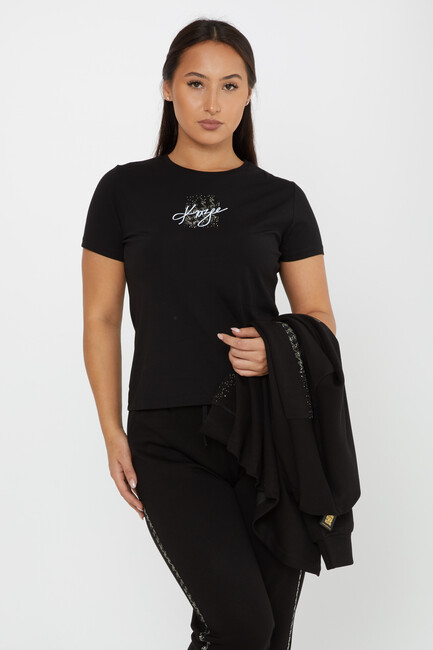 Women's Tracksuit Pocket Black - 17615 | KAZEE - Thumbnail