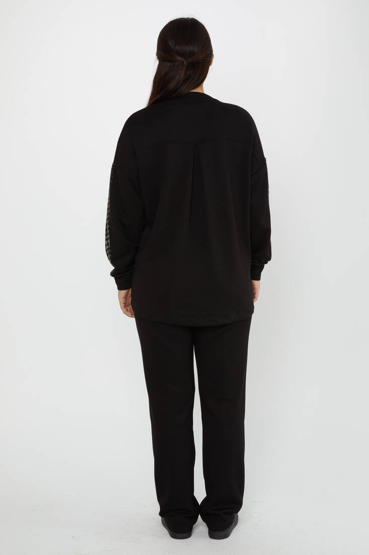 Women's Tracksuit Pocket Black - 17615 | KAZEE