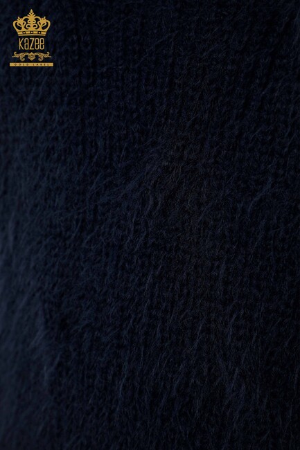 Женский воротник-стойка из ангоры, темно-синий — 19063 | КAZEE - Thumbnail