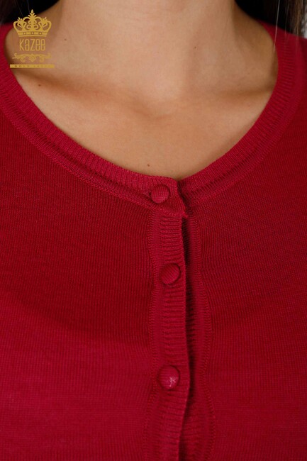 женский кардиган с карманом цвета фуксии - 13187 | КАZЕЕ - Thumbnail