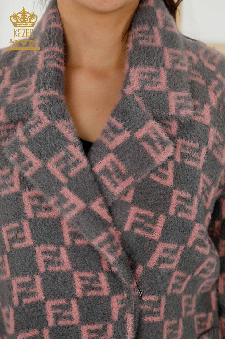 женское пальто с карманами Антрацитовый цвет - 19089 | КАZЕЕ