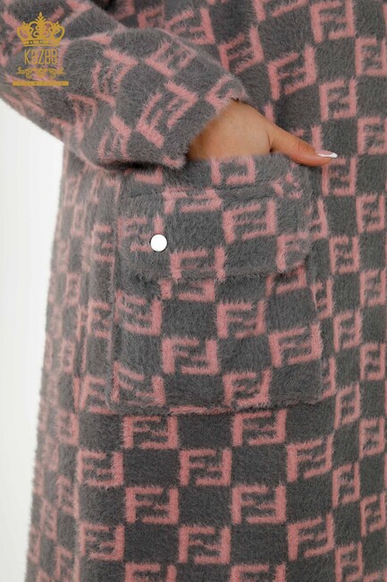 женское пальто с карманами Антрацитовый цвет - 19089 | КАZЕЕ - Thumbnail