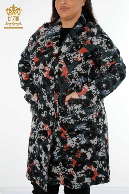 женское пальто Kazee с письменным узором - 19131 | КАZЕЕ - Thumbnail