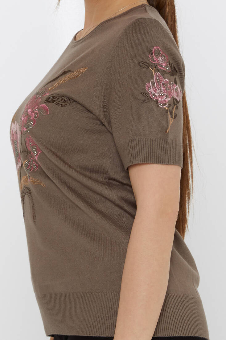 Женский трикотаж из норки с вышивкой Stone Embroidered Mink - 31725 | КАZEЕ