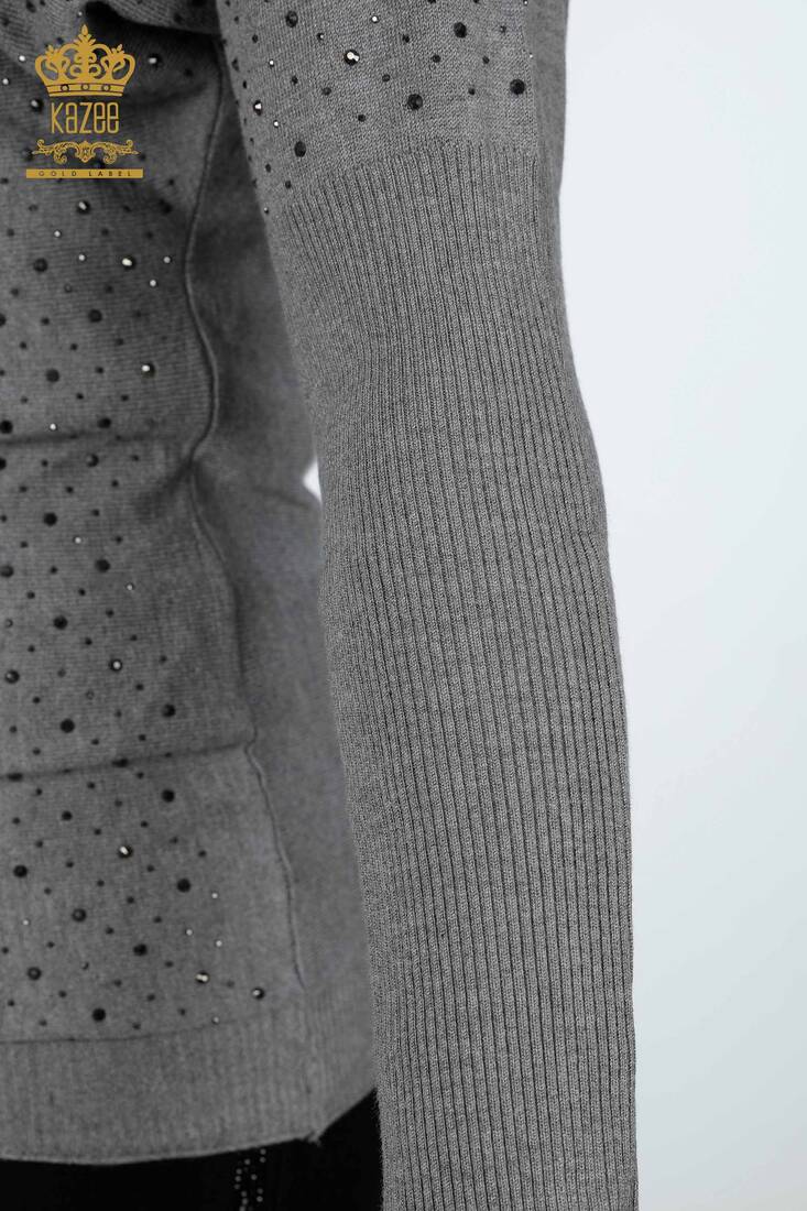 Женский трикотаж с вышивкой Серый-Меланж - 15092 | КАZEЕ