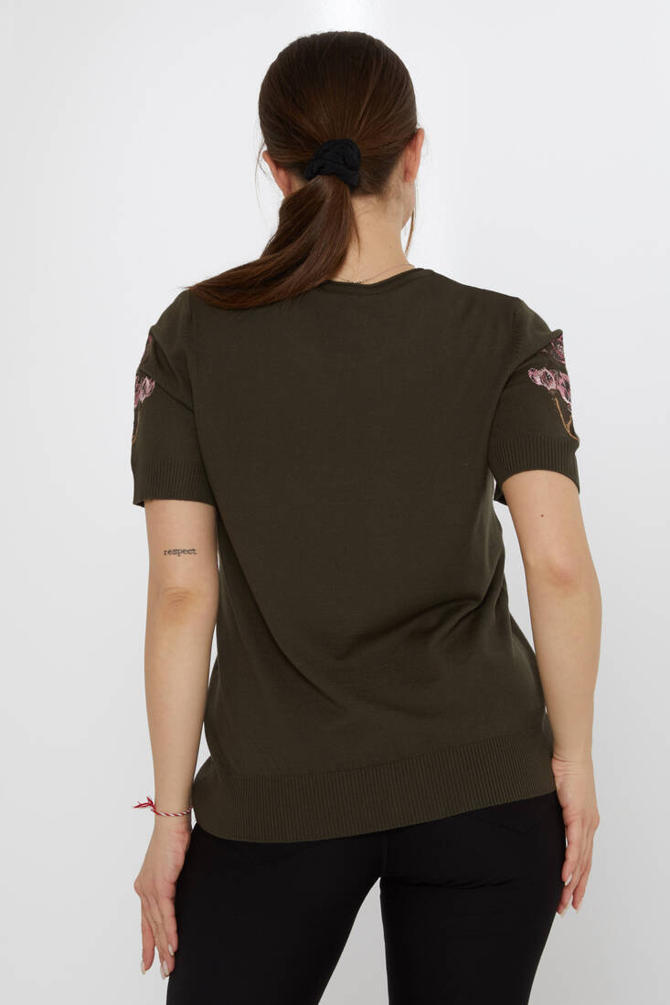 Женский трикотаж с вышивкой камнями Vert - 31725 | КАZEЕ