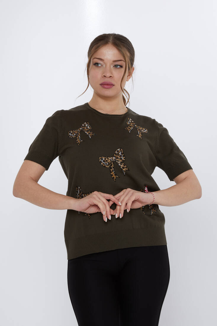 Женский трикотаж Stone Detailed Vert - 31577 | КАZEE