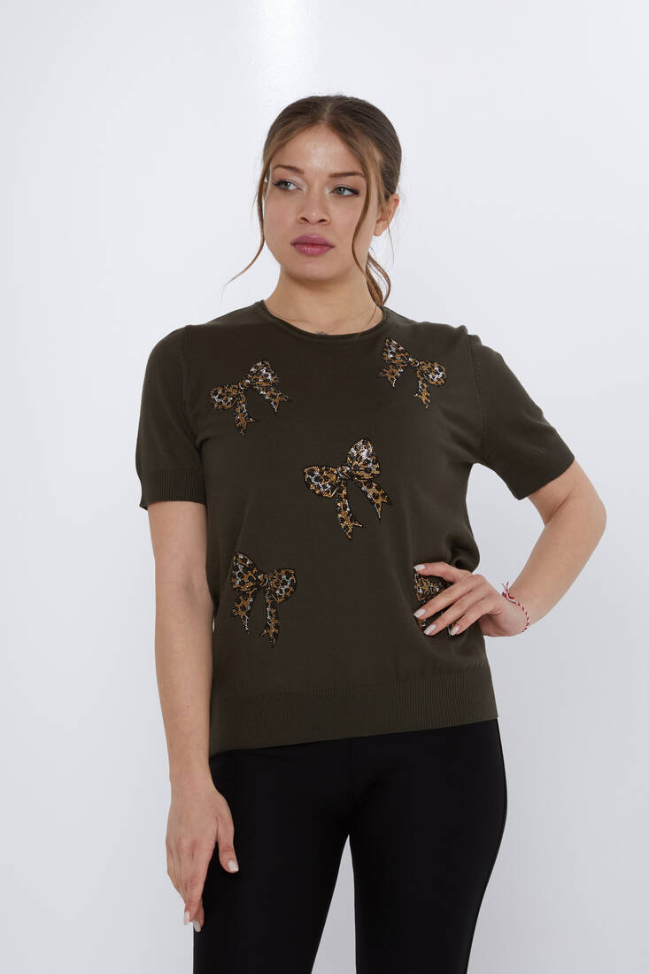 Женский трикотаж Stone Detailed Vert - 31577 | КАZEE