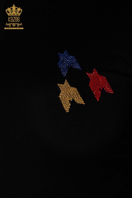 Женский трикотажный свитер цвета черного камня - 14731 | КАZЕЕ - Thumbnail