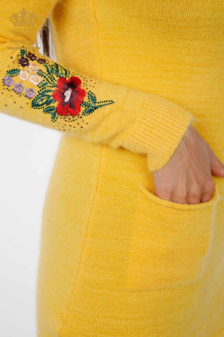 Женский трикотаж Туника с цветочным узором желтая - 18870 | КАZЕЕ