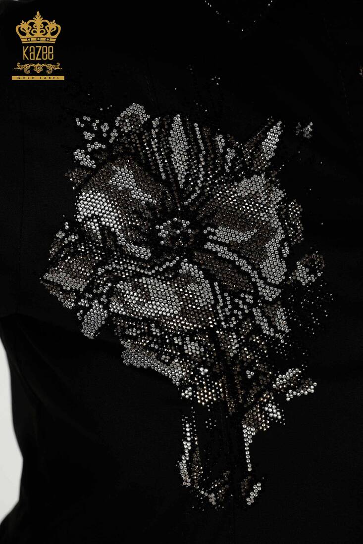 Женское платье с цветочным узором, черное - 20271 | КАZЕЕ
