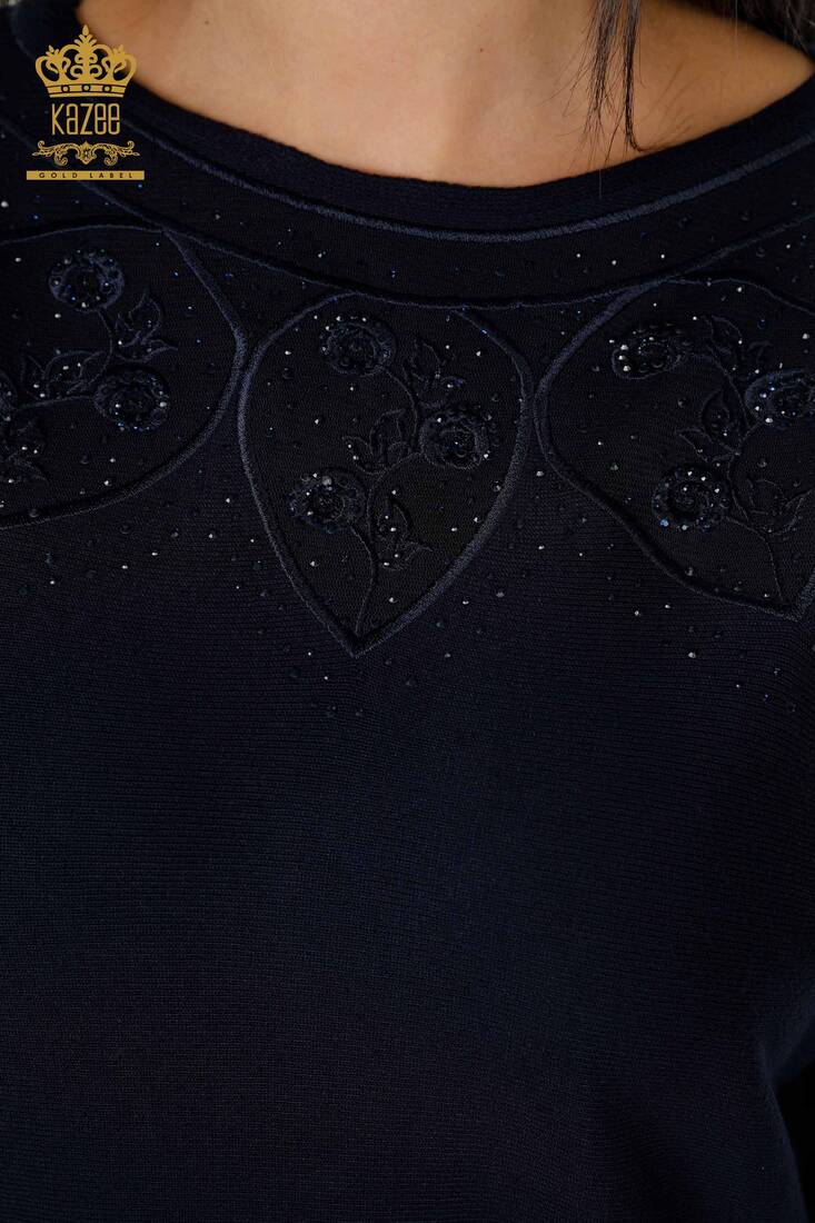 Женское платье из тюля с деталями темно-синего цвета - 14720 | КАZЕЕ